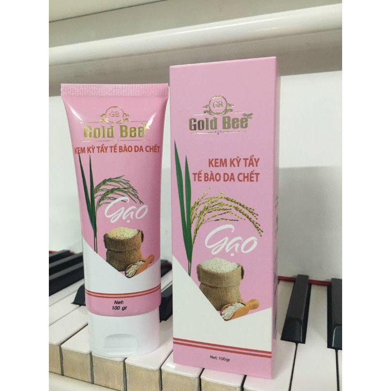 Kem Kỳ Tẩy Tế Bào Da Chết Từ Gạo Gold Bee