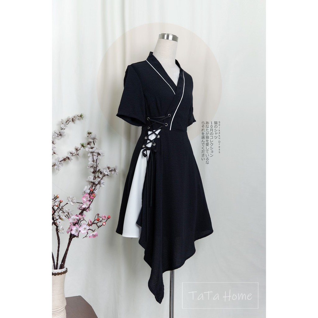 Seikaku Dress - Đầm Yukata Vạt Chéo Thắt Dây