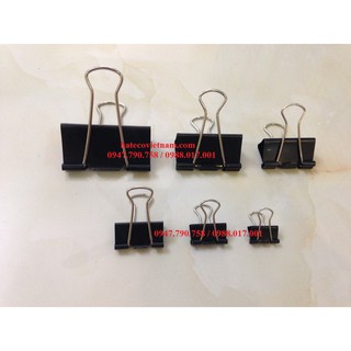 Hộp 12 chiếc Kẹp đen kẹp bướm Echo/Slecho 15mm. 19mm, 25mm, 32mm, 41mm, 51mm HÀNG LOẠI 1