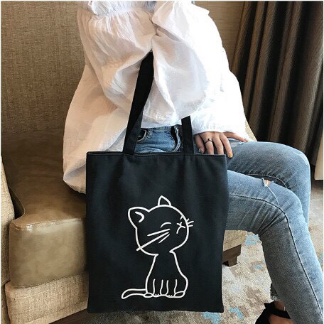 Túi tote đeo chéo vải đựng đồ canvas Hàn Quốc cao cấp có khoá miệng nhiều mẫu hot