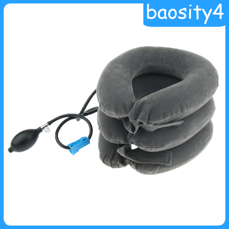 [baosity4]Inflatable Cervical Neck Traction Pillow Collar Device Stretcher