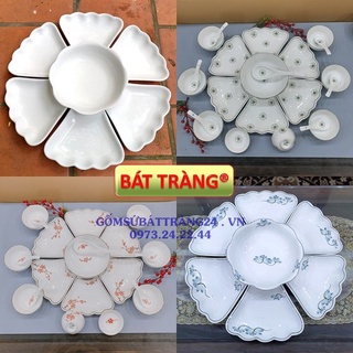 BỘ CHÉN ĐĨA SỨ BÀY MÂM CƠM THỜ CÚNG GIA TIÊN BỘ BÁT ĐĨA HOA MẶT TRỜI