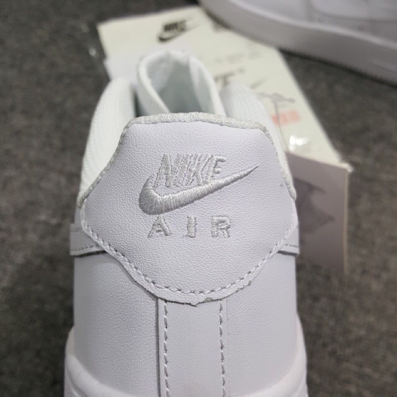 GIÀY NI,KE AR ALL WHITE SI.ÊU CẤP DA THẬT
