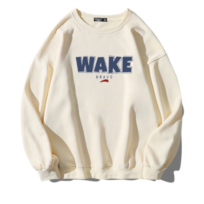 Áo SWEATER Nỉ Cổ Bo Tròn WAKE Phong Cách GAREM - Nỉ Ngoại Siêu Dày Mặc Thoải Mái Du Lịch Thể Thao Mùa Đông Ấm Áp