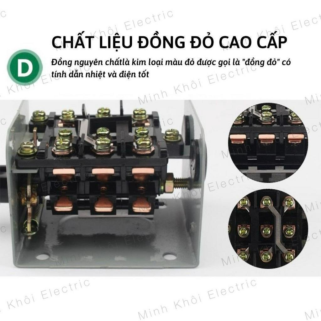 Công tắc máy tiện Chaoyi KO3-15, KO3-32, cầu dao đảo chiều động cơ điện 3 pha điện áp 380VAC