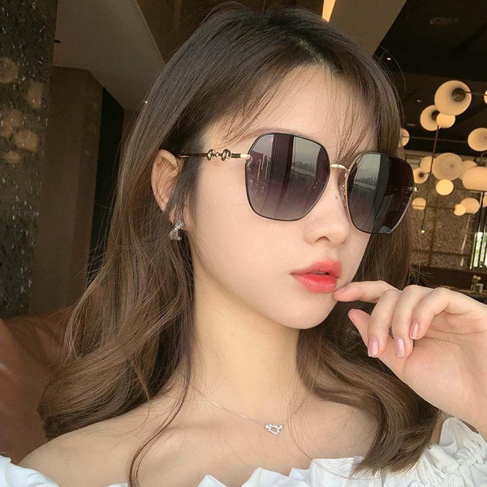 Gọng kính nữ khung kim loại mắt vuông thời trang phong cách Hàn quốc