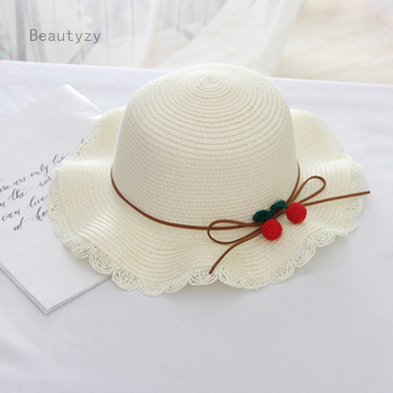 Mũ/ Túi đeo chéo đan rơm trang trí quả cherry xinh xắn dành cho bé gái 2-8 tuổi