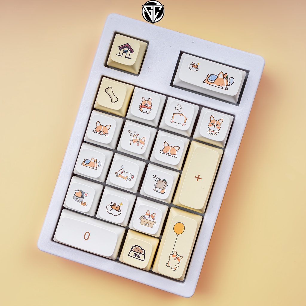 Keycap CORGI XDA 138 nút bàn phím cơ Thick PBT