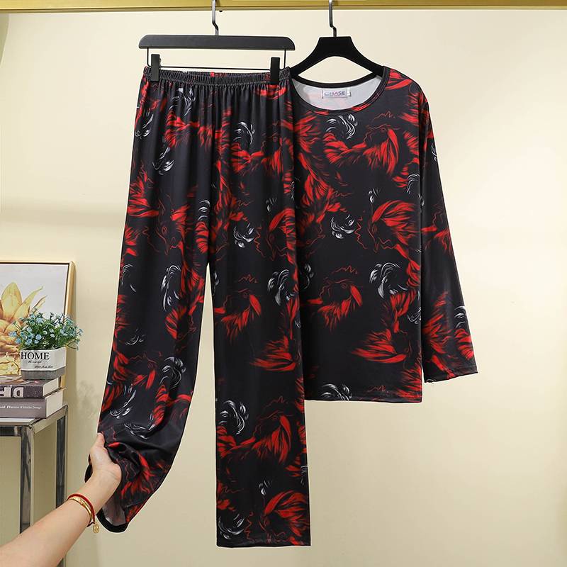 Bộ Đồ Ngủ Plus Size Dài Tay Dáng Rộng Xinh Xắn Theo Phong Cách Xuân Thu