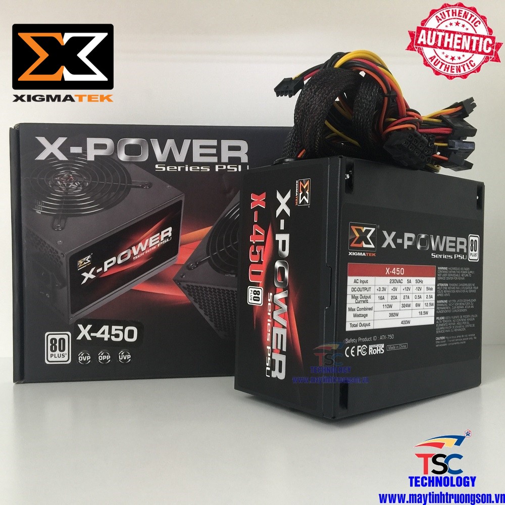 Nguồn Xigmatek 400W XPower X450 | Đẳng Cấp Gaming Hàng Mai Hoàng bảo hành 36 tháng