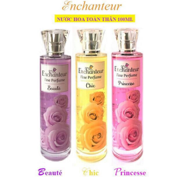 Nước hoa toàn thân enchanteur 100ml