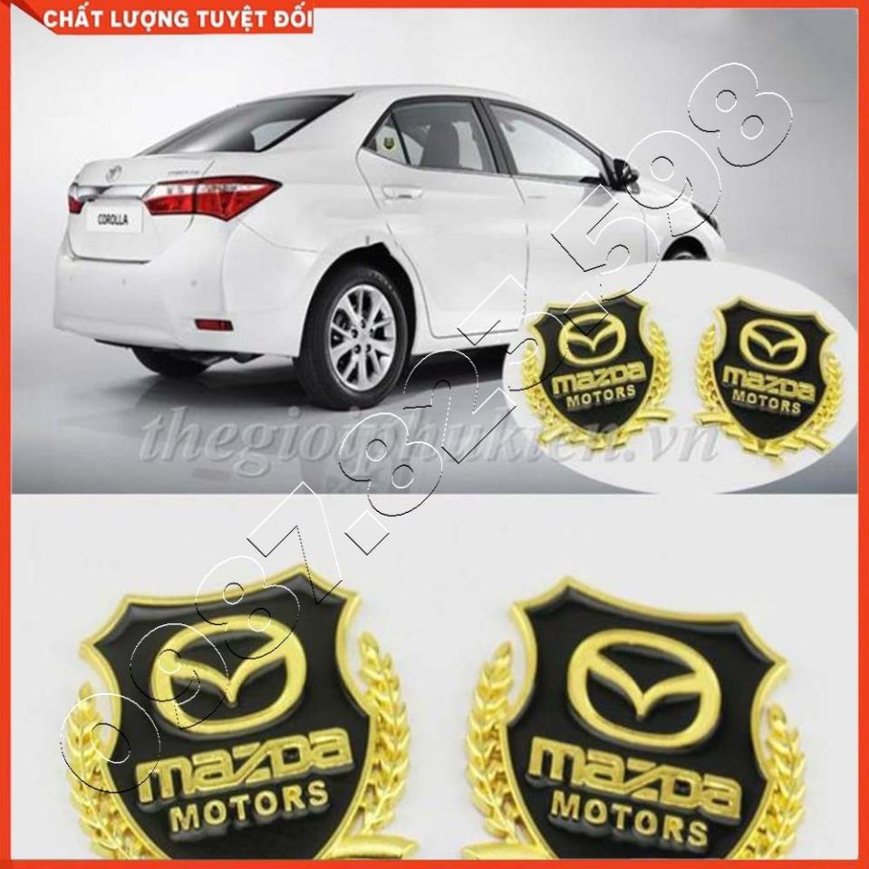 ✅ Logo Bông Lúa Dán Xe Mazda, Logo Dán Xe Ô Tô Sẵn Keo 3M ✅