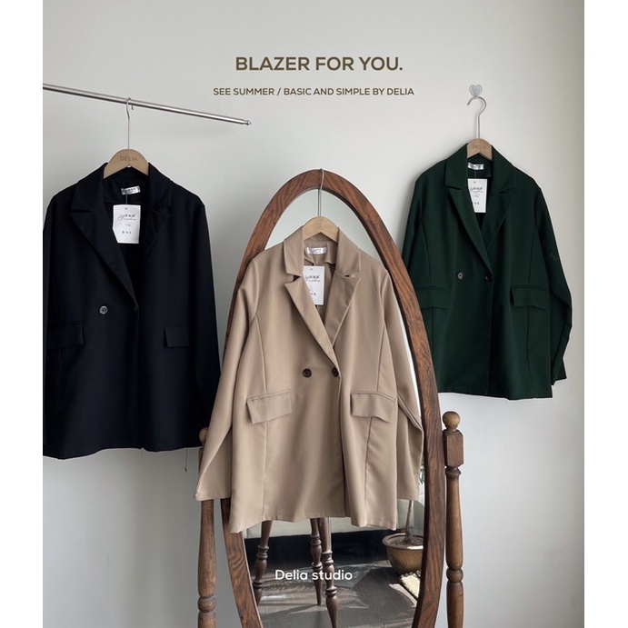 BLAZER MỘT LỚP HAI CÚC NGANG 6082