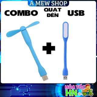 Combo quạt + đèn usb mini đa năng tiện lợi nhỏ gọn - a mew