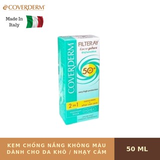 Kem chống nắng không màu dành cho da khô nhạy cảm Coverderm Filteray Face Plus SPF 50+ Oily Acneic  50ml