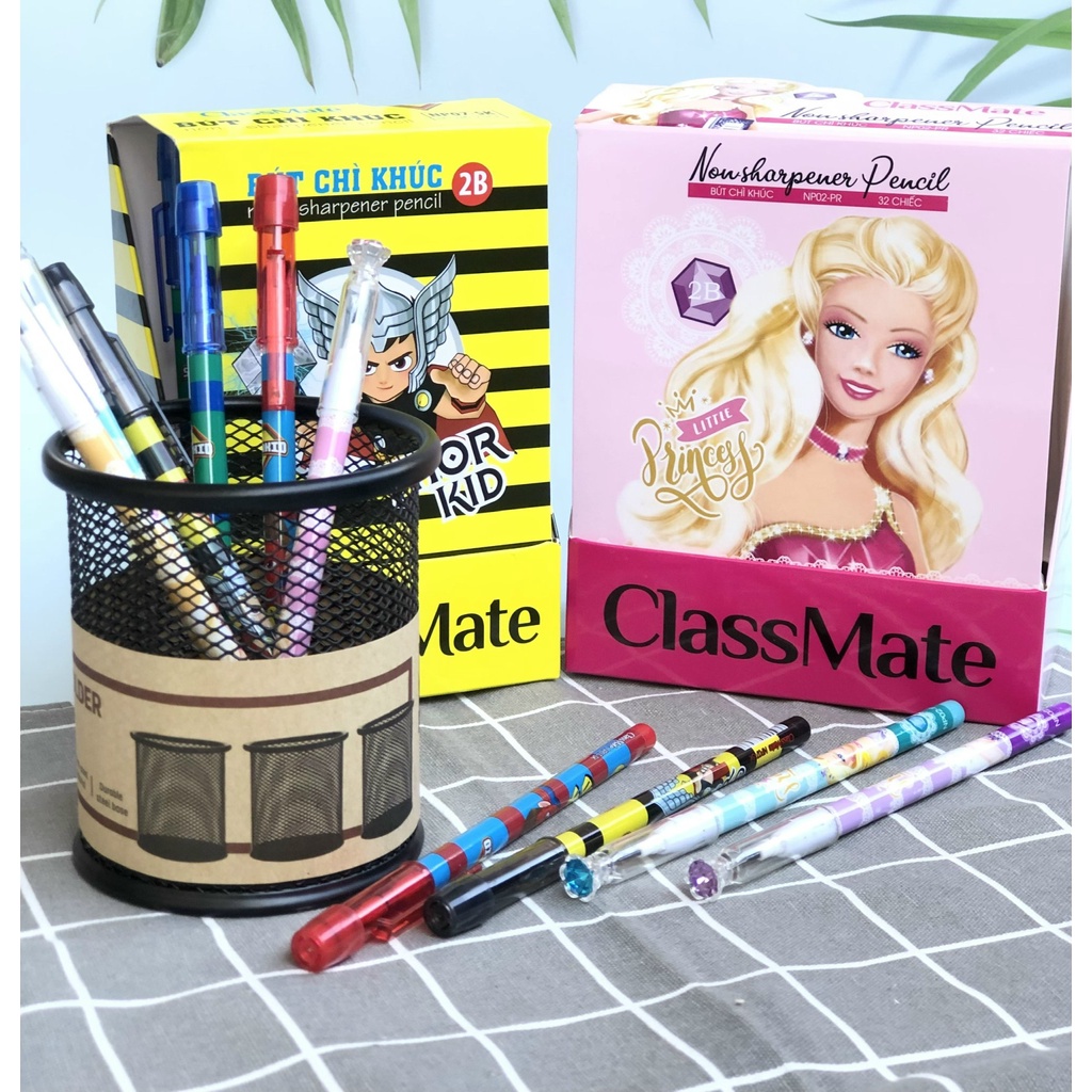 (20c) Chì khúc 2B - Siêu nhân /Công chúa Classmate NP02PR - NP07SK - cùng con khôn lớn -cao cấp - vpp Diệp Lạc (sỉ/lẻ)