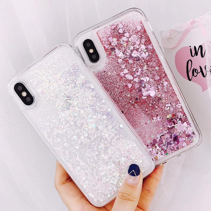Ốp điện thoại TPU có kim tuyến nước lấp lánh bên trong nữ tính cho iPhone 5/5S/SE/6/6S/6P/6SP/7/8/7P/8P