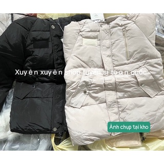 (Ảnh thật) Áo phao béo mũ lông 2 màu