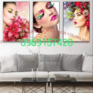 Bộ 3 tranh fomec hình phun xăm kích thước 40x60x3