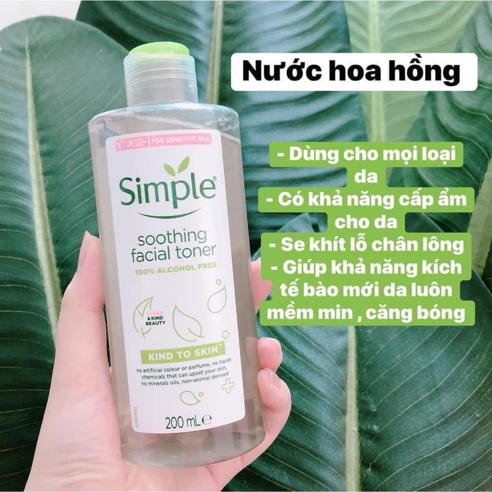 Nước Tẩy Trang Kiềm Dầu Simple Kind To Skin Micellar Cleansing Water 200ml NTT01