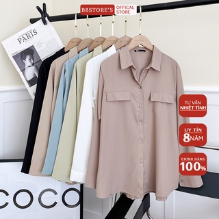 Bbstore's áo sơ mi hai túi thời trang công sở thanh lịch -a1272