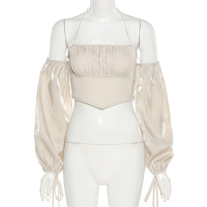 ÁO KIỂU YẾM NỮ TAY RỜI CROPTOP NHỌN NHÚN NGỰC