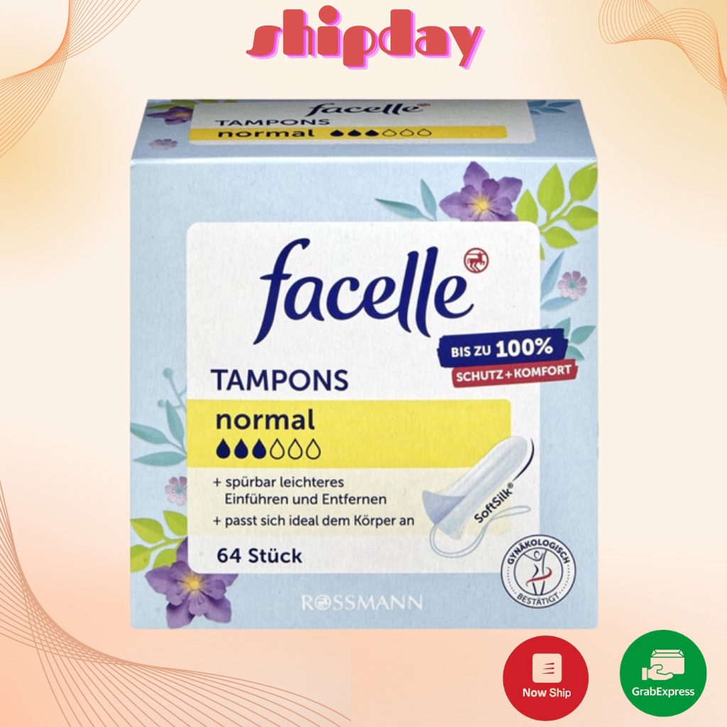 Tampon - Băng vệ sinh Tampon Facelle đầy đủ size chuẩn Đức