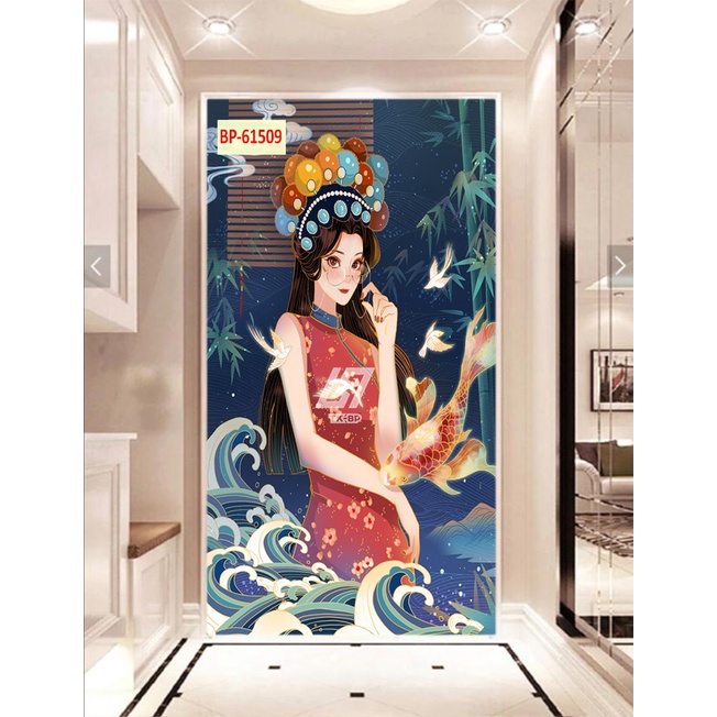 Tranh lụa 3D Góc Phố Hongkong trung quốc