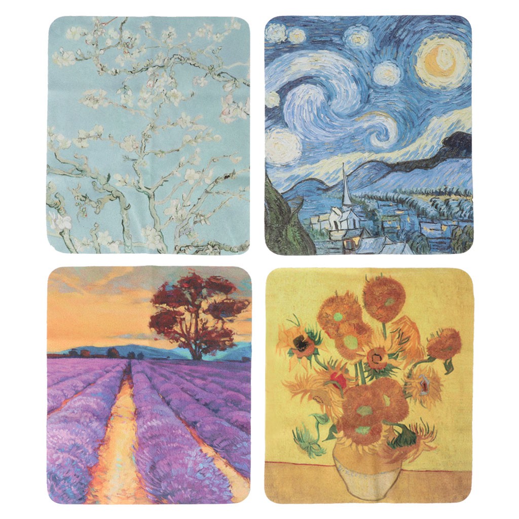 Retro high-end fashion glasses cloth oil painting pattern wipe cloth