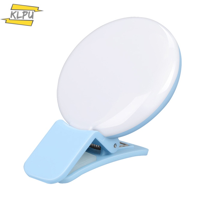 Đèn Led Tròn Kẹp Điện Thoại / Máy Tính Bảng Hỗ Trợ Chụp Ảnh Selfie Có Thể Sạc Lại