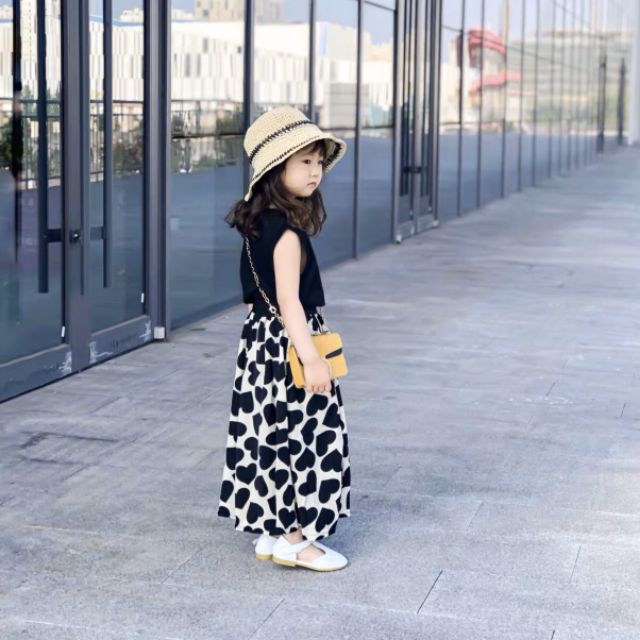 Set áo váy tim QC cao cấp