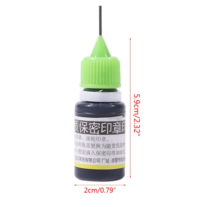 Mực Đen 10ml Có Thể Bơm Đầy Lại Bảo Vệ Con Dấu Đóng Tem
