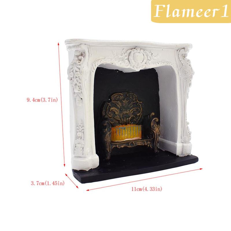 [Flameameer1] Mô Hình Lò Sưởi Mini Trang Trí Phòng Khách Phong Cách Vintage