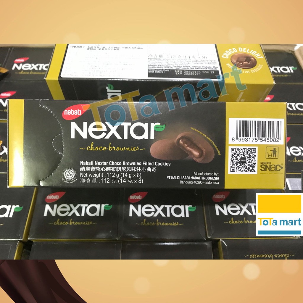 Bánh quy mềm socola nextar nabati, hộp 112g, 8 cái, NSX 01,03/2021