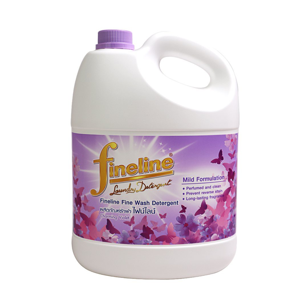 Nước Giặt Xả Fineline Màu Tím Can 3000ml - Hàng Chính Hãng Thái Lan (Mẫu Mới)