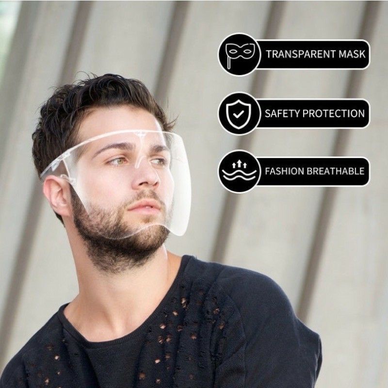 Kính Chống Giọt Bắn Phòng Dịch FACE SHIELD| Kính Bảo Hộ, Chống Bụi Đi Đường| nhựa cứng ( Hàng Có Sẵn ) | BigBuy360 - bigbuy360.vn