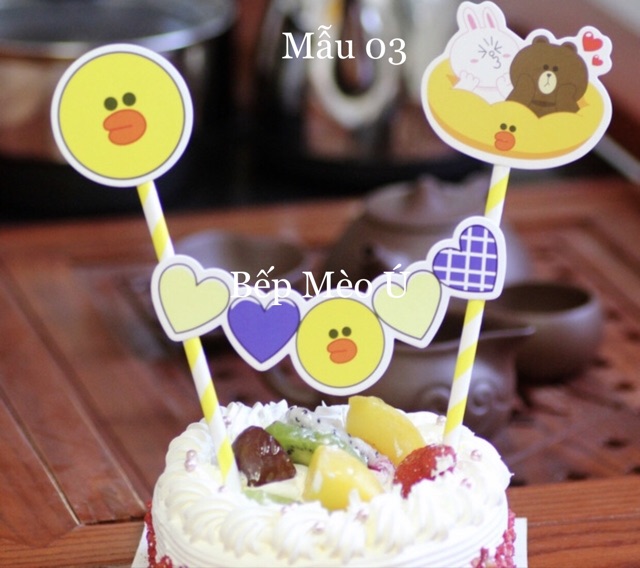 Que cắm trang trí bánh kem nhiều mẫu