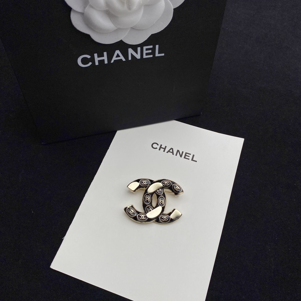 Ghim cài áo mạ bạc 925 hình chữ C đôi thời trang năm 2021