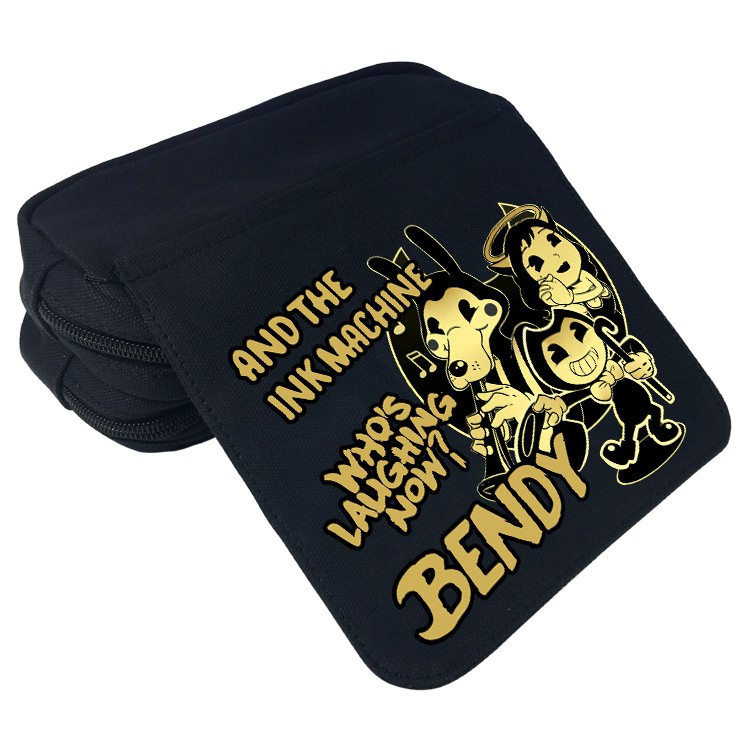 Bendy and the Ink Machine 3D Color Pattern Student Multifunctional Canvas Pencil Bag Birthday Gift