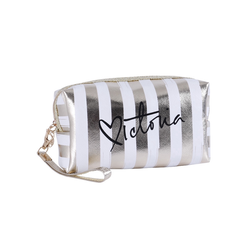 Fashion plaid pattern cosmetic bag