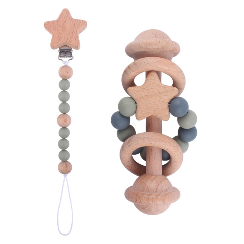 Đồ Chơi Ngậm Nướu Bằng Silicone Tiện Dụng Cho Bé 0-6 Tháng Tuổi