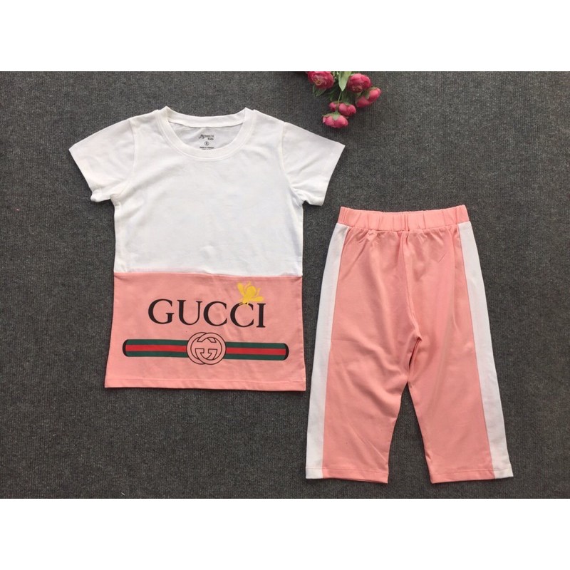 Bộ quần áo cho bé gai cotton gucci & mischino cho bé cực đẹp