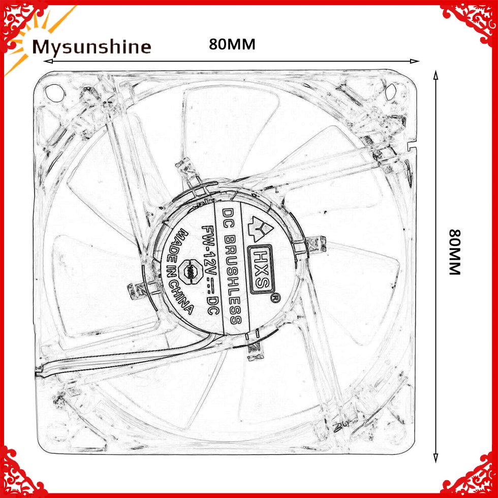 Quạt Tản Nhiệt Máy Tính 4 Bóng Led 80mm 8025 8cm Yên Tĩnh | BigBuy360 - bigbuy360.vn