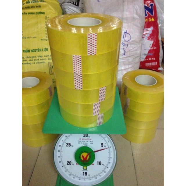 Băng dính 1kg/ cuộn lõi nhựa siêu mỏng 2.4 ly giá gốc tại xưởng