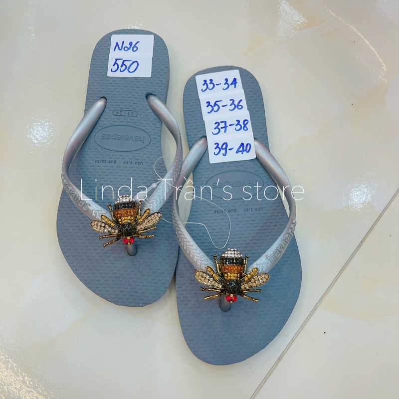 dép HVN slim mix charm gucci mới