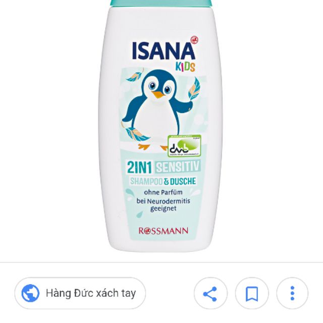 SỮA TẮM ISANA KIDS HÀNG XÁCH TAY ĐỨC