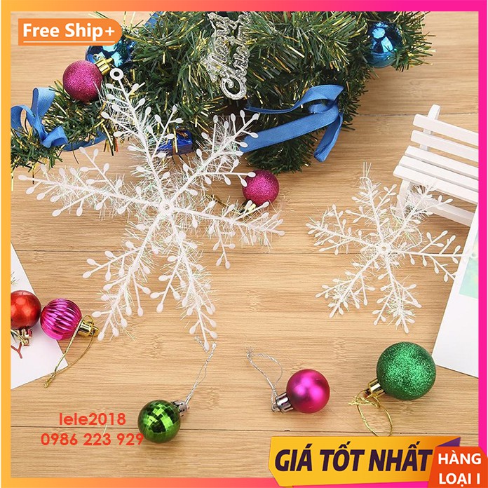 Gói 3 bông tuyết trang trí cây thông Noel và sự kiện giáng sinh