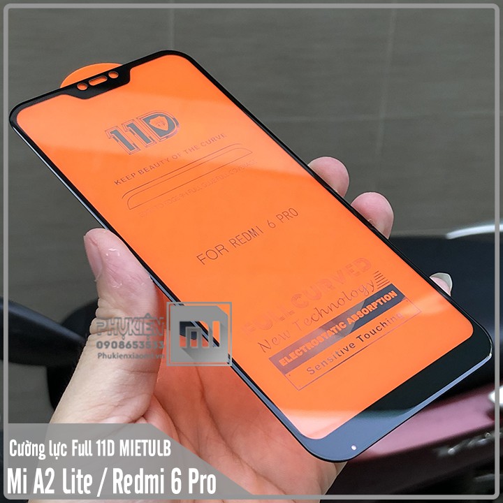 FREESHIP ĐƠN 99K_Kính cường lực 11D Xiaomi Mi A2 Lite / Redmi 6 Pro Full viền Đen MIETUBL