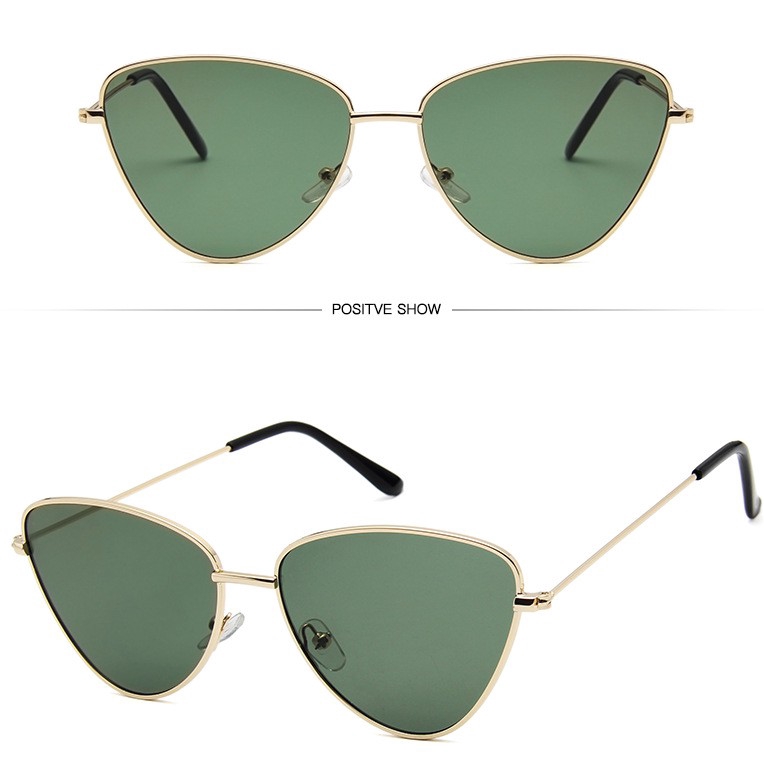 Kính mát mắt mèo gọng kim loại phong cách Hàn Quốc