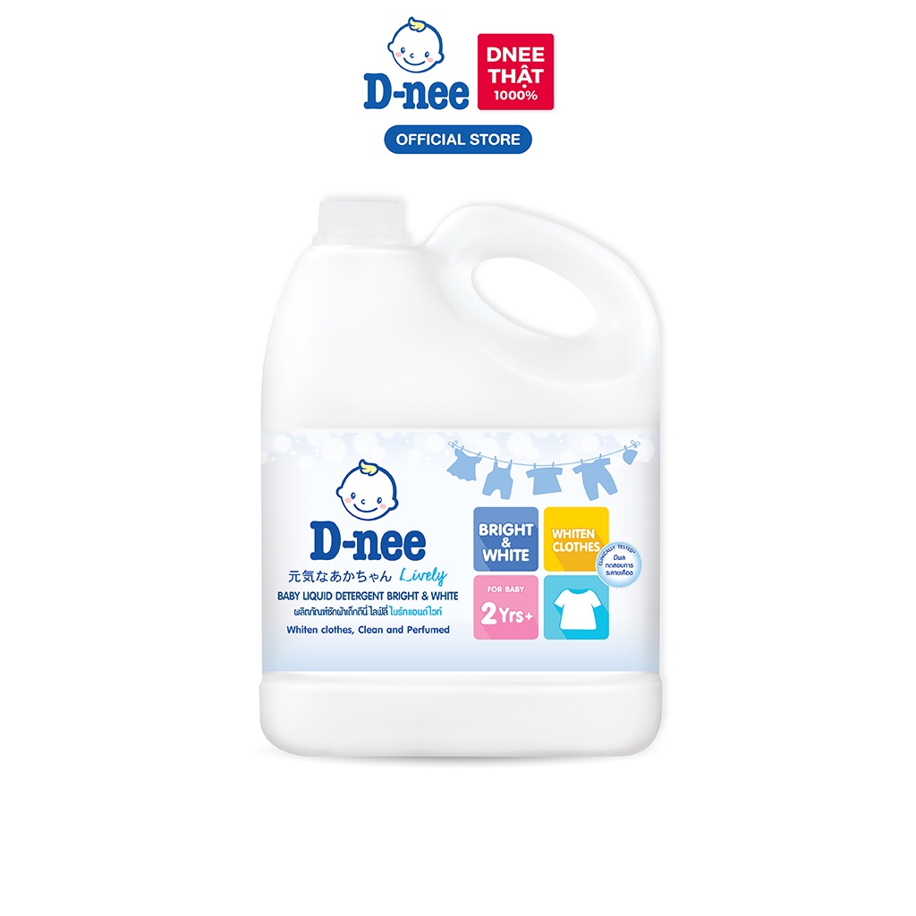 Nước giặt quần áo D-nee Lively 3000 ML - Bright &amp; White